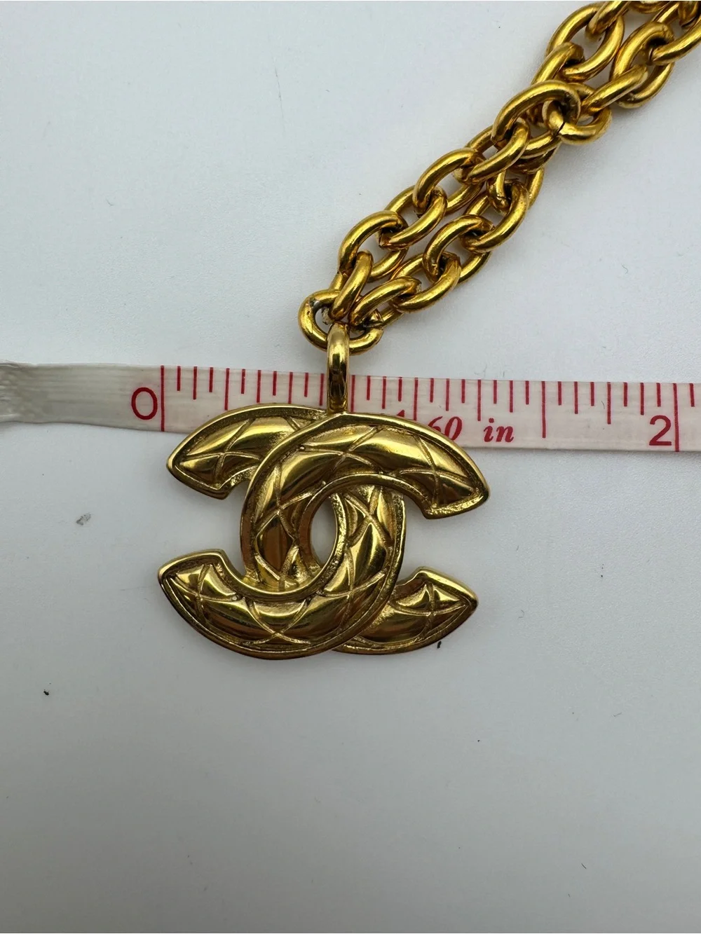 Vintage Chanel CC pendant necklace
